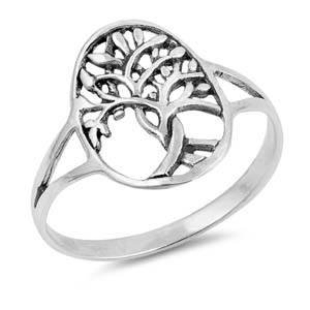 Sterling Silver Tree of Life Ring, Size 6 & 9